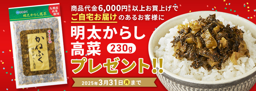 明太子からし高菜1個(230g)プレゼント!