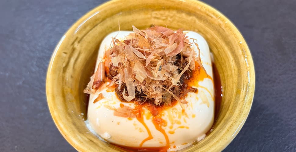 豆腐にかけて