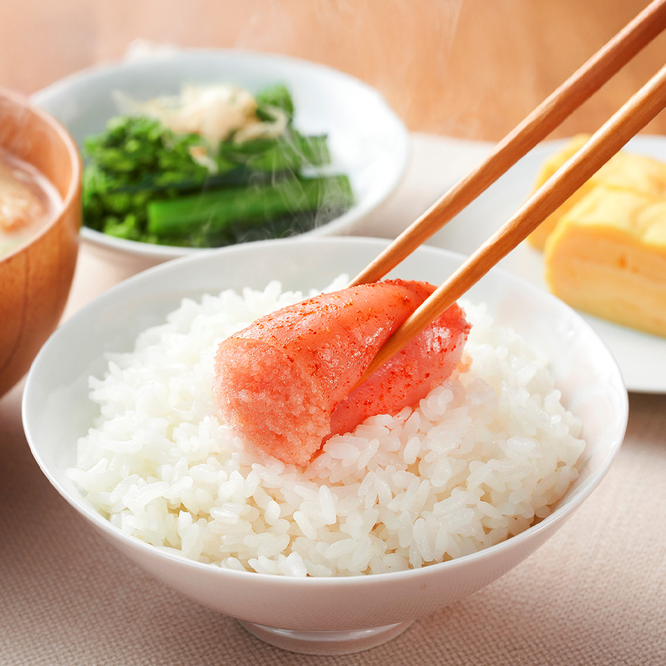 ［無着色］ ご家庭用辛子明太子 特上切1kg (旨だれ2個付き)