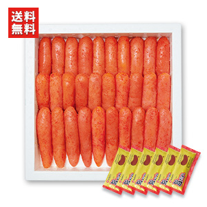 <無着色> 辛子明太子 3Lサイズ3kg（旨だれ6個付き）