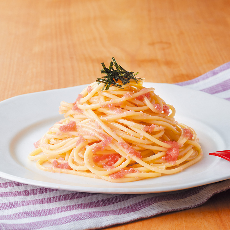 辛くない 本格パスタソースたっぷり絡まるたらこ