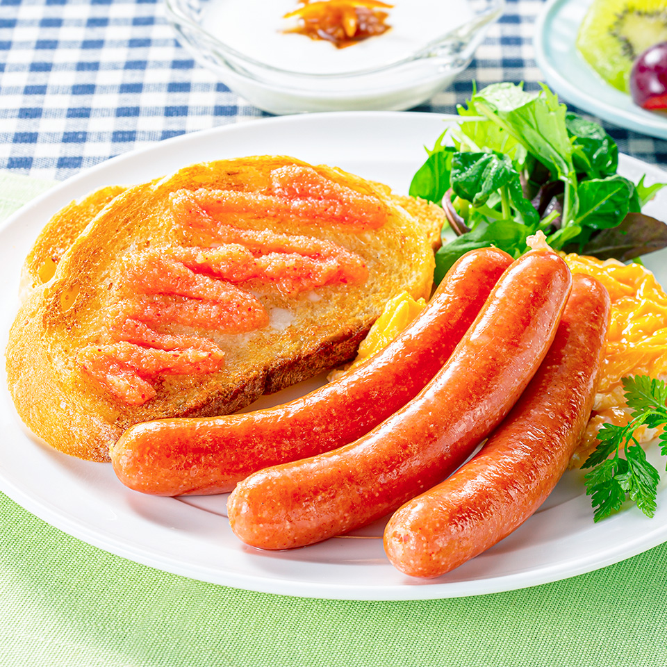 明太子入りあらびきソーセージ かねふく公式通販サイト 明太子を博多から直送