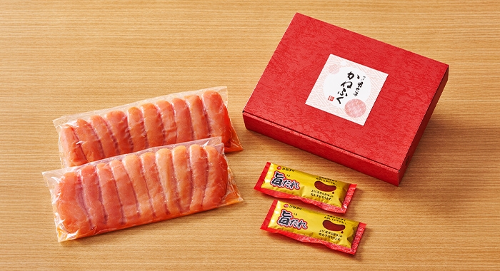 【無着色】辛子明太子一本物（L〜2Lサイズ）1kg／旨だれ2個付き