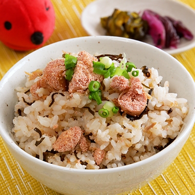 丸ごとツナ明太炊き込みご飯