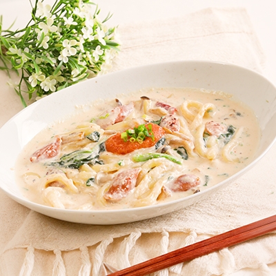 ピリ辛明太クリームうどん