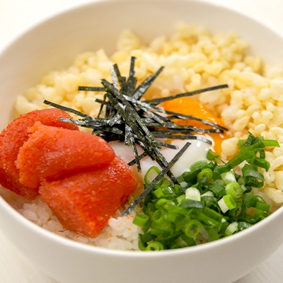 明太たぬきご飯