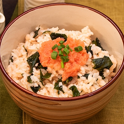 明太子とわかめの混ぜご飯