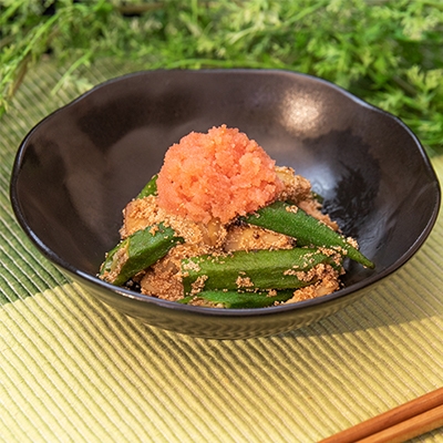 オクラの明太バター醤油炒め