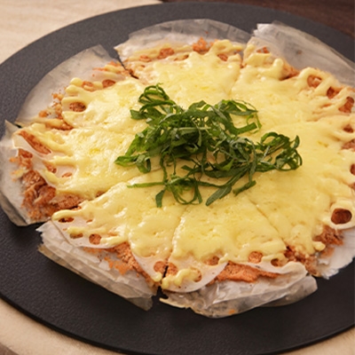 明太レンコンピザ